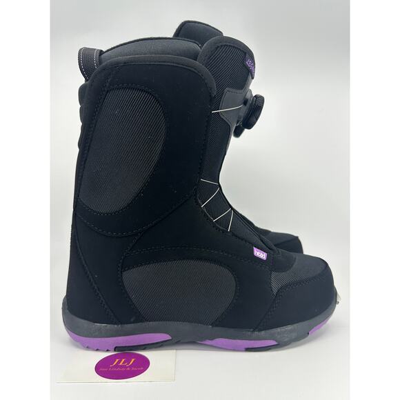 Head Women's Legacy BOA Snowboard Boots Black/Purple Size 7 US/ 37 EU - Picture 1 of 12